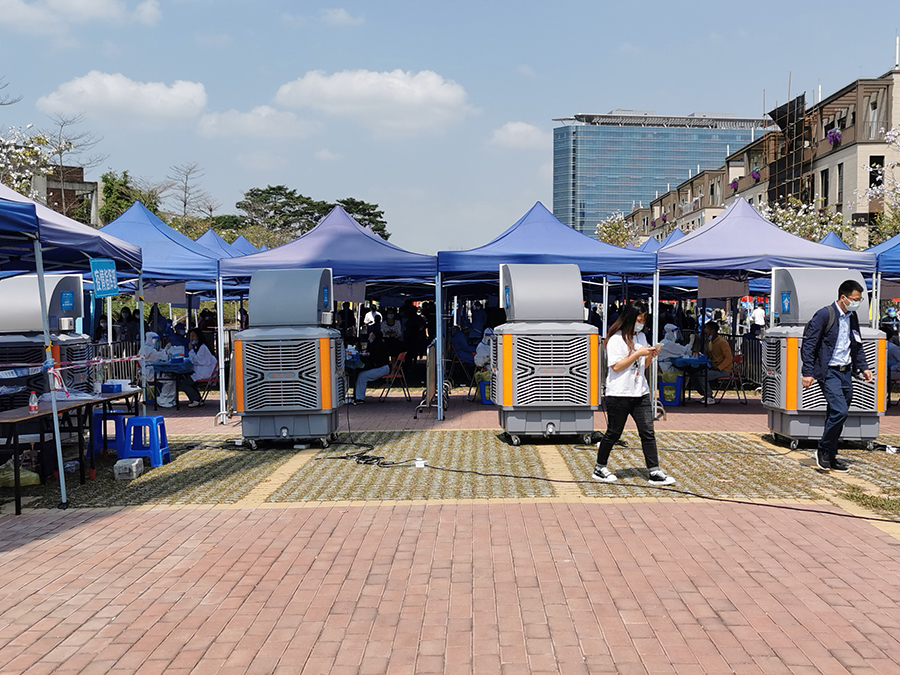 瑞泰風(fēng)移動式冷風(fēng)機助力東莞抗疫